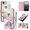 Чехол-книжка Colored Drawing Pattern для iPhone 17e/16e - разноцветный
