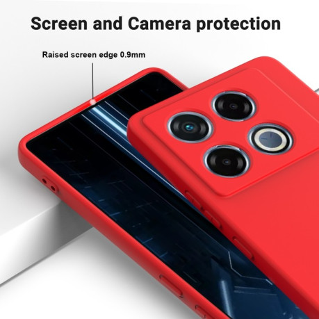 Силиконовый чехол Solid Color Liquid Silicone на Infinix GT 20 Pro - красный