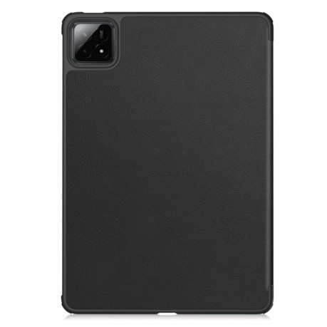 Чехол Custer Texture Three-folding Sleep/Wake-up для Xiaomi Pad 7 / 7 Pro- черный