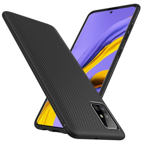 Чохол Lenuo Leshen Series Stripe Texture на Samsung Galaxy A51 -чорний