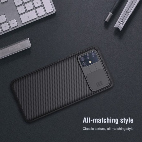 Противоударный чехол  NILLKIN Mirror Series  на Samsung Galaxy A51 - черный