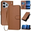Чохол-книжка Carbon Fiber Texture на Realme Note 80 4G — кавовий