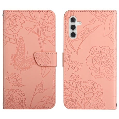 Чохол-книжка Skin Feel Butterfly Embossed Samsung Galaxy A04s - рожевий