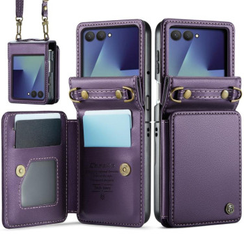 Чохол CaseMe C22 Card Slots Holder RFID Anti-theft на Samsung Galaxy Filp 7 - фіолетовий
