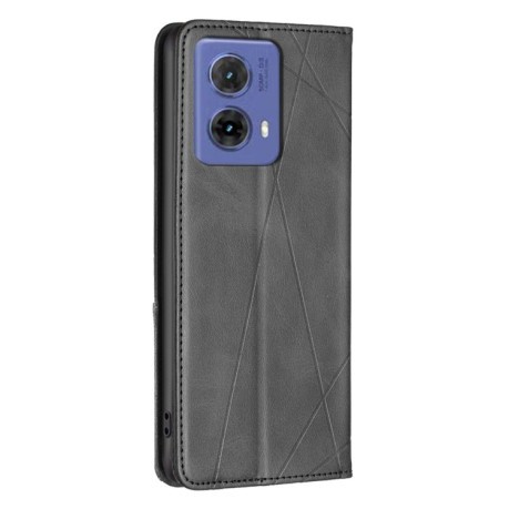 Чохол-книжка Rhombus Texture для Motorola Moto G85 - чорний