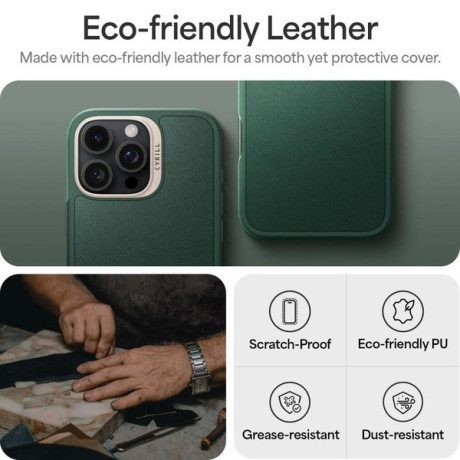 Оригинальный чехол Spigen Cyrill Kajuk (Magsafe) для iPhone 16 Pro Max - Green