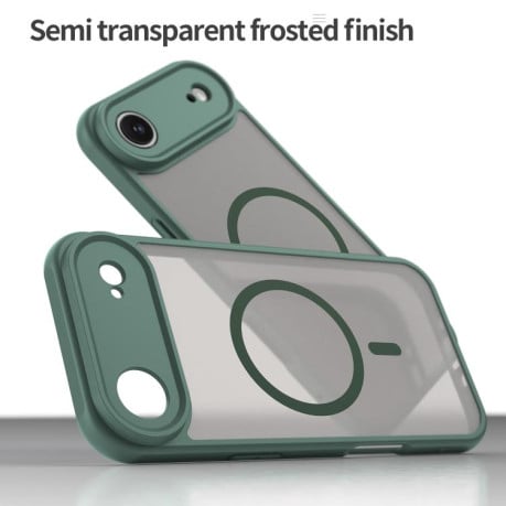 Чехол Fan Dun Series гибрид Frosted с Magsafe на iPhone Air - зеленый