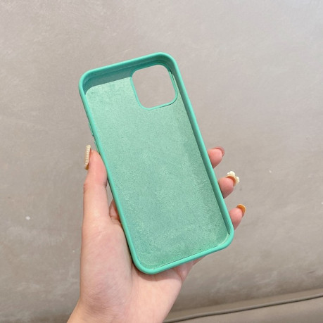 Противоударный чехол Herringbone Texture для iPhone 12 Pro - темно-зеленый
