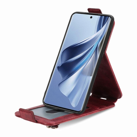 Флип-чехол Zipper Wallet для OPPO Reno10 / 10 Pro Global - красный