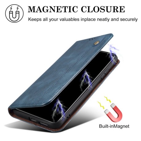 Чехол-книжка Simple Wax Crazy Horse для Xiaomi Redmi 14C 4G/Poco C75/Redmi A4 5G - синий