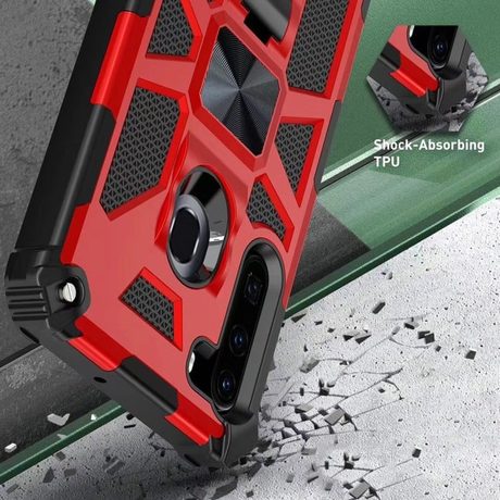 Противоударный чехол HMC Magnetic with Holder для Samsung Galaxy A21 - синий