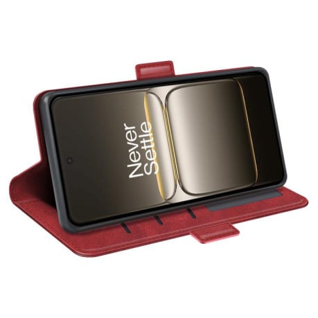 Чохол-книжка Dual-side Magnetic Buckle на OnePlus Nord 5/Ace 5 Ultra - червоний