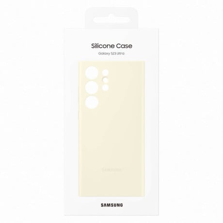 Оригинальный чехол Samsung Silicone Cover Rubber для Samsung Galaxy S23 Ultra - cotton (EF-PS918TUEGWW)