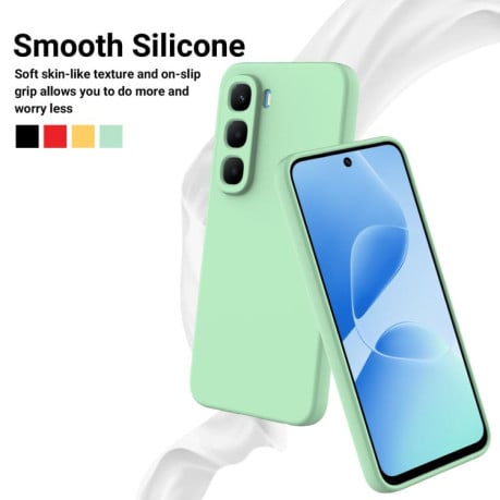 Силиконовый чехол Solid Color Liquid Silicone на Infinix Hot 60 5G / Hot 60i 4G - зеленый