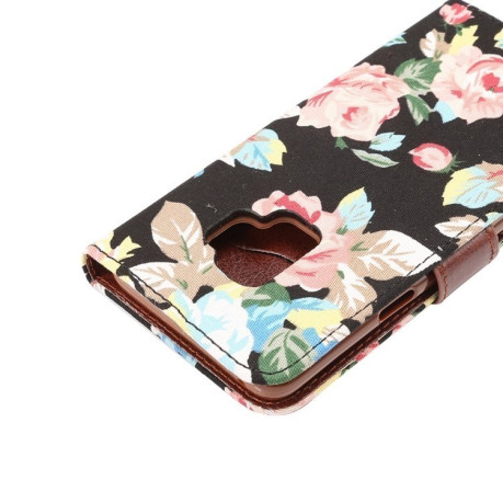 Кожаный Чехол Книжка Flower Cloth Surface для Samsung Galaxy  S9/G960 черный