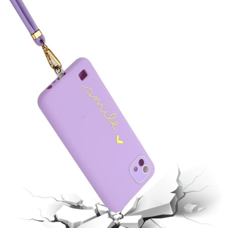Противоударный чехол Gilding Line для Realme C20 / C11 2021 / C20A - фиолетовый