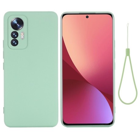 Чохол Solid Color Liquid Silicone на Xiaomi 12 Lite - зелений