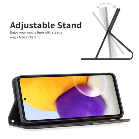 Чохол-книга Rhombus Texture для Samsung Galaxy A73 5G - чорний