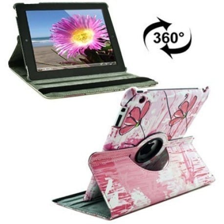 Кожаный Чехол 360 Degree Flower для iPad 4/ 3/ 2