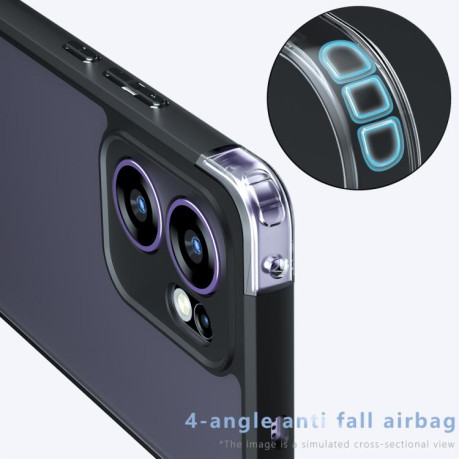 Противоударный чехол Armor Precise Hole PC Hybrid TPU для OPPO Reno13 F 5G - черный