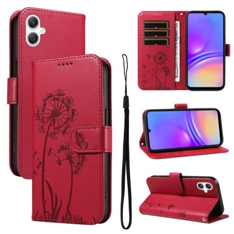 Чехол-книжка Dandelion Embossed Pattern Flip Leather на Samsung Galaxy A07 5G - красный