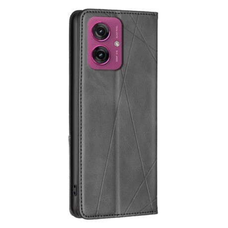 Чехол-книжка Rhombus Texture для Motorola Moto G55 - черный