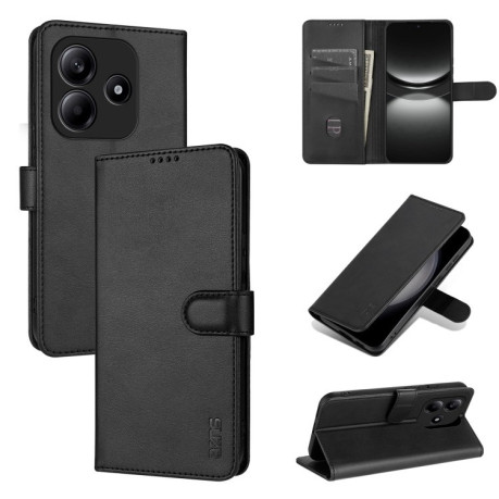 Чехол-книжка AZNS Skin Feel Calf Texture для Xiaomi Redmi Note 14 5G - черный