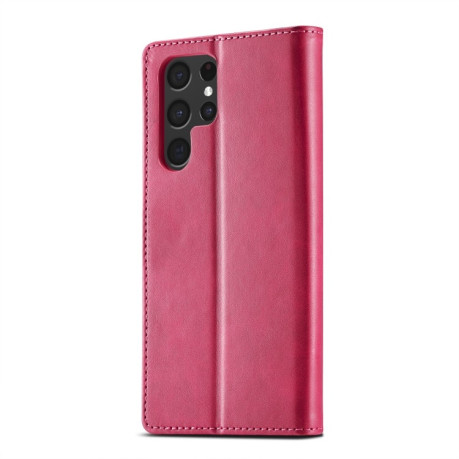 Чехол книжка LCIMEEKE Calf Texture на Samsung Galaxy S25 Ultra 5G - красный