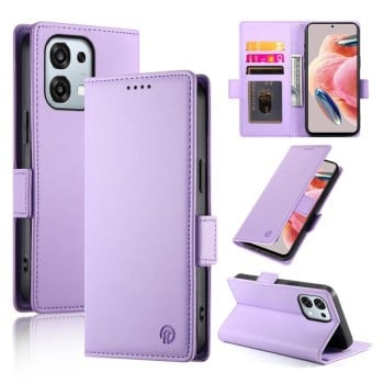 Чехол-книжка Side Buckle Magnetic Frosted Leather на OPPO A6 Pro 4G / 5G Global / F31 5G — фиолетовый