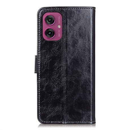Чохол-книжка Magnetic Retro Crazy Horse Texture на Motorola Moto G55 5G - чорний