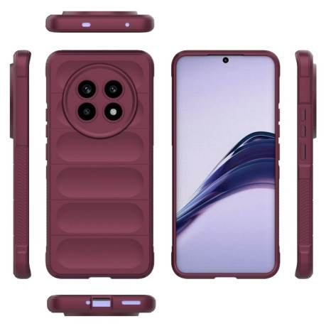 Силиконовый чехол Magic Flannel для Realme 13 Pro 5G - винно-красный