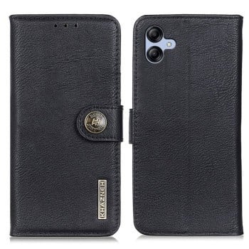 Чехол-книжка KHAZNEH Cowhide Texture для Samsung Galaxy A05 4G - черный