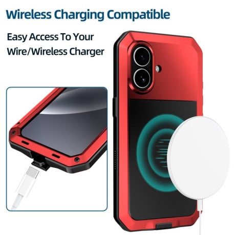 Противоударный чехол RedPepper Triple-proof Metal на iPhone 17 - красный