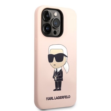 Оригінальний чохол Karl Lagerfeld Silicone Ikonik для iPhone 14 Pro Max - pink
