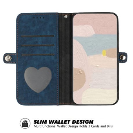 Чохол-книжка Side Buckle Double Fold Hand Strap Leather для Xiaomi Poco F7 - синій