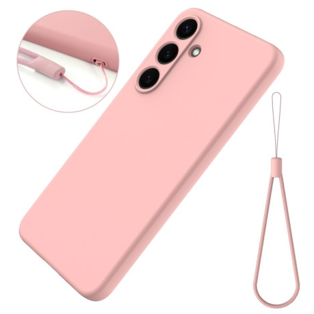 Силіконовий чохол Solid Color Liquid Silicone  для Samsung Galaxy S25+ 5G - рожевий