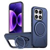 Чехол Metal Rotation Holder MagSafe TPU Hybrid PC с металлическим поворотным держателем и MagSafe для Xiaomi 17 — тёмно-синий