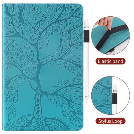 Чехол-книжка Tree Life Series Embossed Leather для Xiaomi Redmi Pad SE - синий