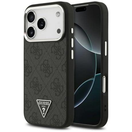 Оригинальный чехол Guess 4G Triangle Logo с MagSafe на iPhone 17 Pro - black