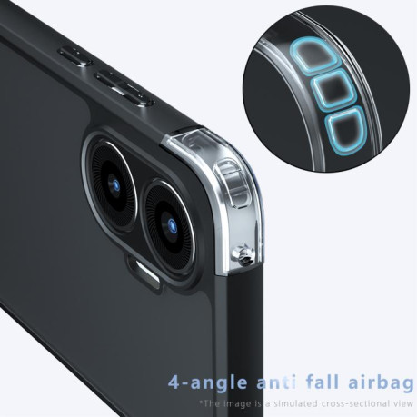 Противоударный чехол Armor Precise Hole PC Hybrid TPU для Xiaomi Poco F7 - черный