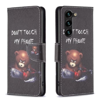Чехол-книжка Colored Drawing Pattern для Samsung Galaxy S24+ 5G - Bear