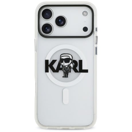 Оригинальный прозрачный чехол Karl Lagerfeld IML Karl Sketch Logo с MagSafe на iPhone 17 Pro Max - Transparent