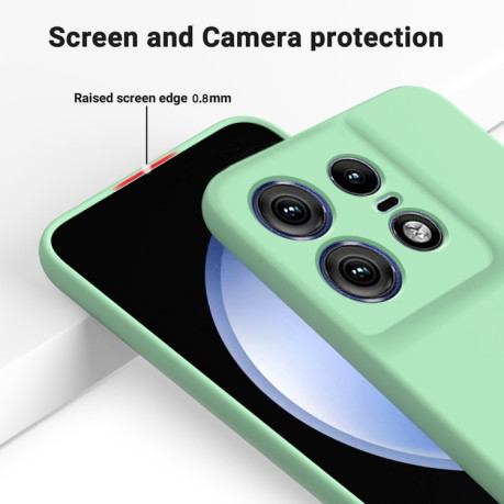 Силіконовий чохол Solid Color Liquid Silicone на Motorola Edge 50 Pro - зелений