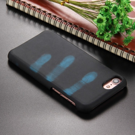 Термочехол  на  iPhone SE 3/2 2022/2020/8/7  Heat Sensitive Phone Case Silicone  Protective Case Back Cover черный