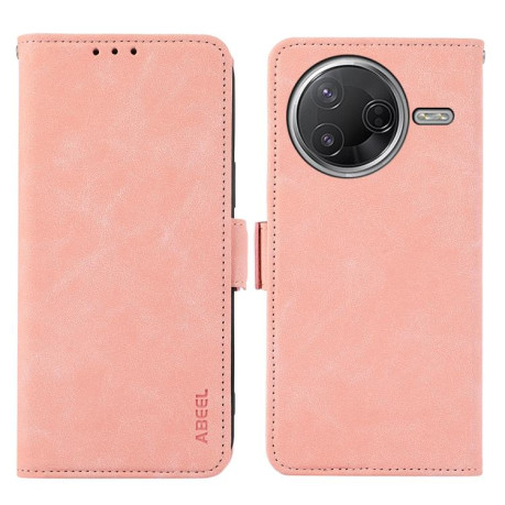 Чехол-книжка ABEEL Frosted Magnetic RFID Leather на Xiaomi Poco F7 Pro / F7 Ultra Global - розовый