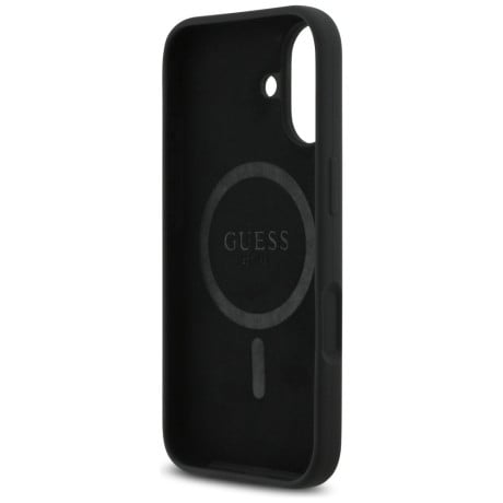 Оригінальний силіконовий чохол Guess Silicone Triangle Logo з MagSafe на iPhone 17 - Black