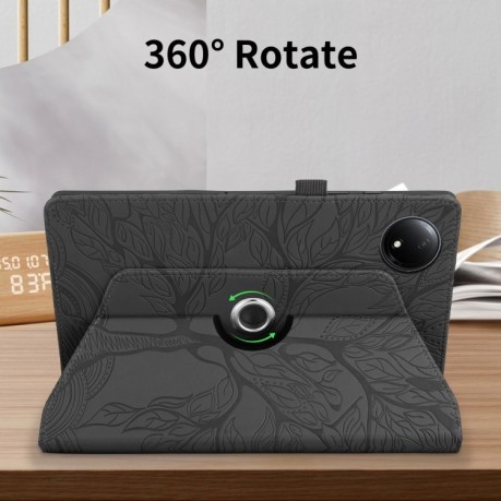 Чохол-книжка Tree Life Embossed Rotation Leather для Xiaomi Redmi Pad SE 8.7 4G - чорний