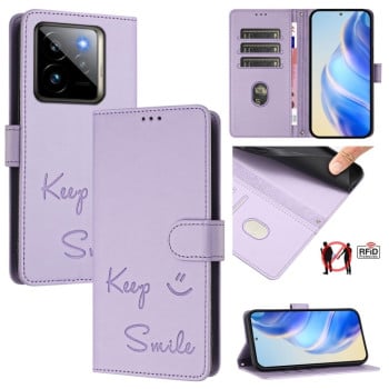Чехол-книжка Embossing Stripe RFID для Realme GT 7 Pro 5G Global - фиолетовый