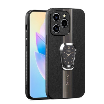 Чохол Magnetic Litchi Leather Back Phone Case with Holder для Realme C61 - чорний