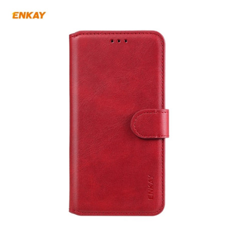 Чехол-книжка ENKAY Hat-Prince на Xiaomi Mi Note 10 Lite - красный